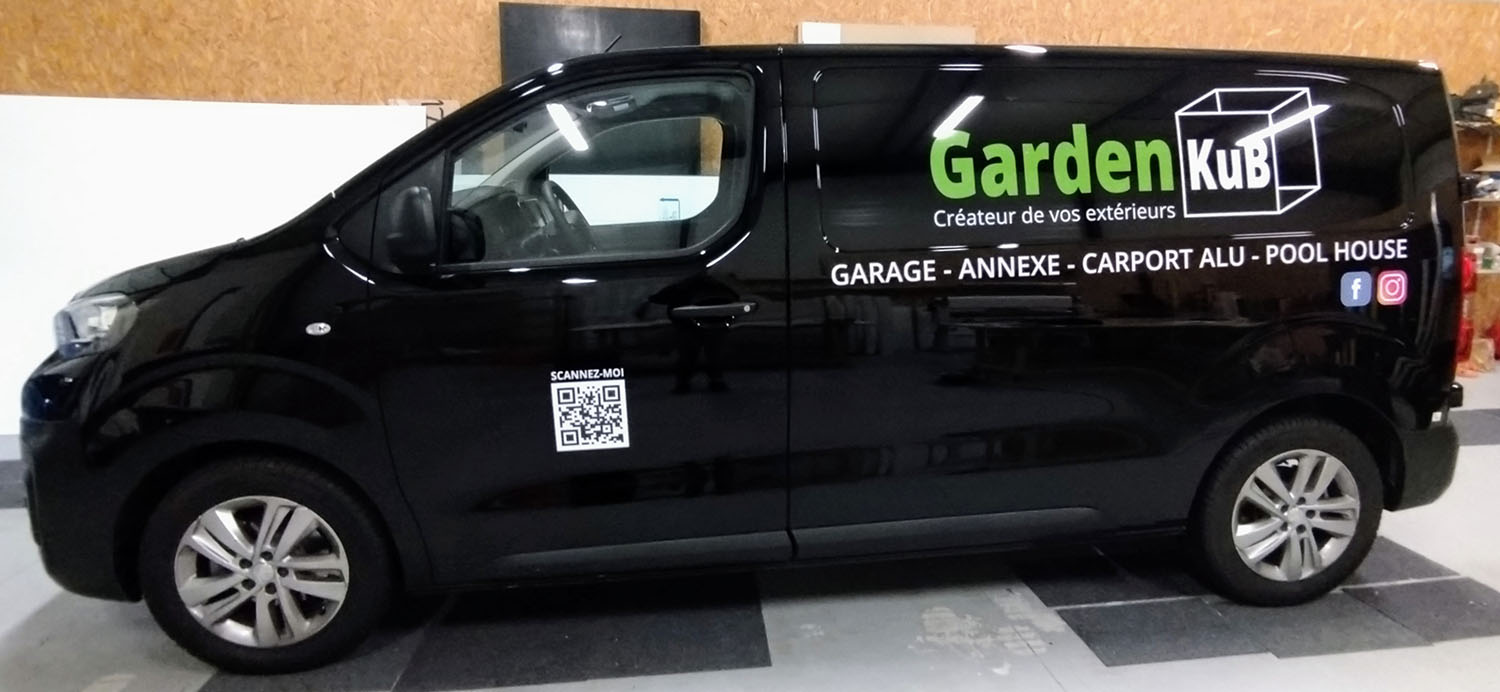 Marquage adhésif peugeot boxer garden kub